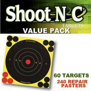 Birchwood Casey SHOOT N C TARGETS 60 PACK VALUE 240 PASTERS  NEW 