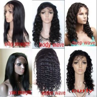 premium 18 100% indian remy human hair full lace wig / wigs ponytail 