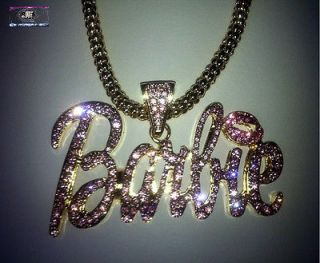 Black Friday Pre Sale Nicki Minaj Hip Hop BARBIE Iced Out Necklace 