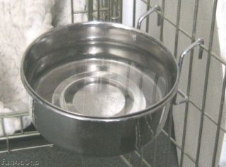 CLIP ON DOG BOWL 4 CAGES CRATES CAGE DOG RUNS 6IN WIDE