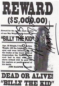Billy The Kid Copy Of Wanted Poster Free S/h In Usa