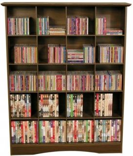 Walnut 400 CD/DVD Media Storage Tower/Shelf/Ra​ck/Case