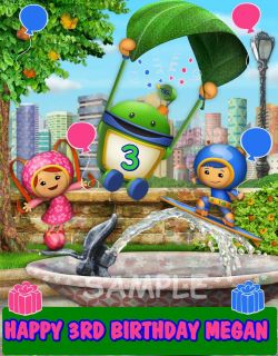 TEAM UMIZOOMI FROSTING SHEET EDIBLE CAKE TOPPER IMAGE DECORATIONS