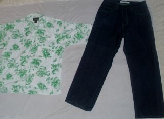 Ablanche shirt & Brooklyn Basement jeans 2 lot * Boys /Men clothes sz 