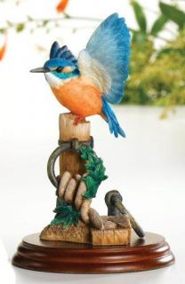 Border Fine Arts Kingfisher on Post Bird Figurine NEW 12348