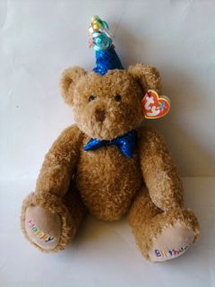 NWT HTF Ty Beanie HAPPY BIRTHDAY Bear SOFT Plush Gift