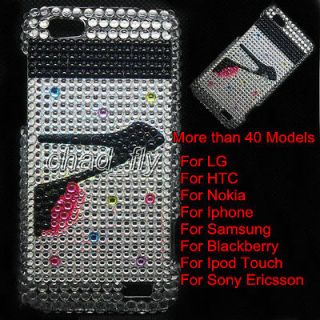 Pink Butterfly Bling Diamond Crystal Rhinestone Case Cover For Samsung 