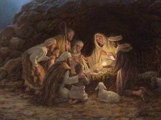 The Nativity Jesus Jon McNaughton 12x16 inch Framed or Unframed 