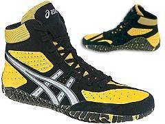 Asics Aggressor Mens Wrestling Shoes, Yellow/Black/S​ilver, J000Y 