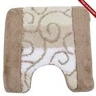 Free PnP) Swirl Pedestal Toilet Mat Rug (2 Colours)