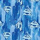 Camelot Cottons DC Comics 232500 1052 Lt Blue Superman Logo In Ice