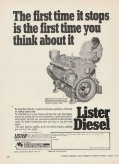 Vintage 1973 LISTER BLACKSTONE DIESEL ENGINE Advertisement STATIONARY 
