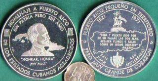   JOSE MARTI CUBA Exilio 450 San Juan Puerto Rico Metal Blanco 1971