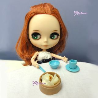 12 Blythe Hujoo Berry Mimi Doll Miniature Dim Sum Mini Food Pork 