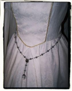 Black Pearl Tudor Girdle Belt Renaissance Dress Jewelry Game of 