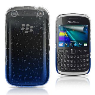 Blue 3D RAIN DROP DESIGN HARD CASE COVER for BlackBerry 9320 Curve 