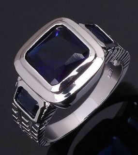 mens blue sapphire ring in Jewelry & Watches