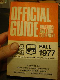 1977 Guide for Tractors and Farm Equipment, specs for all vintage 
