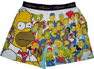 NWOT HOMER SIMPSON Mens funny comfy cotton boxer shorts sleepwear L 