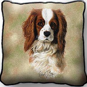 Cavalier King Charles Spaniel Dog by Robert May Jaquard Woven Tapestry 