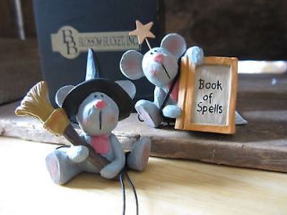Blossom Bucket  Halloween Mice with Broom and Book by Barb Lloyd