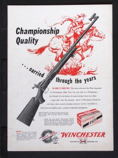 1950 WINCHESTER Model 52 .22 Target Rifle magazine Ad EZXS .22 