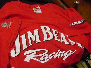 Jim Beam Racing DJR Mens White Red Printed T Shirt Size XXL New