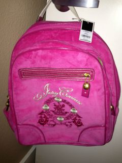 Juicy Couture Pink Velour Backpack Retails $198 SAVE BRAND NEW