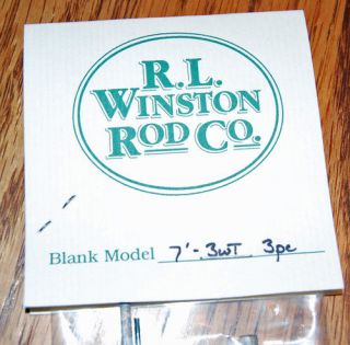 Winston WT Trout 3WT 7FT Fly Rod Blank w/Guide Set