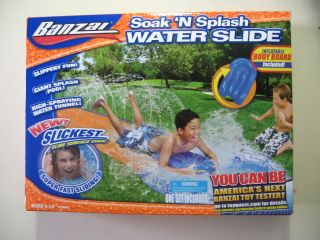 Banzai 16ft. Water Slide + Inflatable Body Board, Brand New & Sealed 