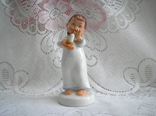 ROYAL DUX BOHEMIA LITTLE GIRL WITH CANDLE pink triangle