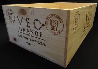 Veo Grande Cabernet Sauvignon Wine Crate, Chile. (empty)