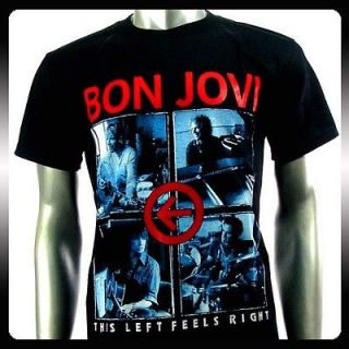 Bon Jovi Punk American Metal Rock Band Men T shirt Sz L Bo14