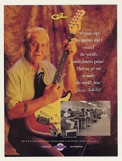 1996 George Fullerton G&L Guitar Photo Print Ad