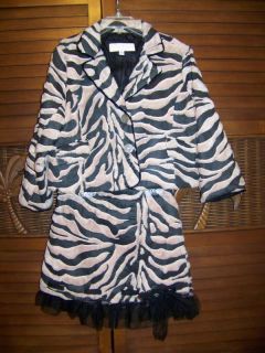 Trish Scully Girls Boutique Zebra Print 2 pc suit sz 5 6 Tulle Pageant 
