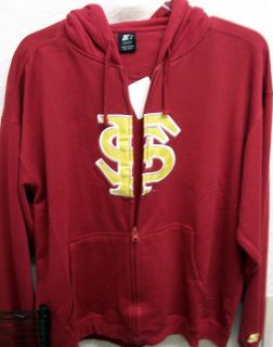 FSU Seminoles Zipper HoodieSweats​hirt XL, Red (Garnet) Florida 