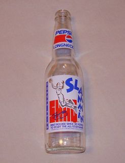 Pepsi Cola LongNeck Shaq Slammin1993 Collectible Glass Soda Pop 12 