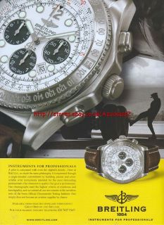 Breitling 1884 Chronometre Watch, 2003 Magazine Advert #28
