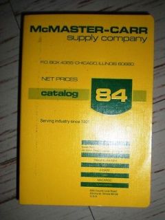 Vintage McMaster Carr Supply Catalog #84 Asbestos Litigation Reference