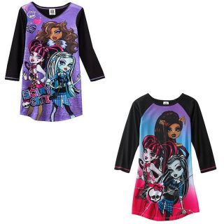 New Girl Monster High Nightgown Night Shirt Pajama S6/6X M7/8 L10/12 