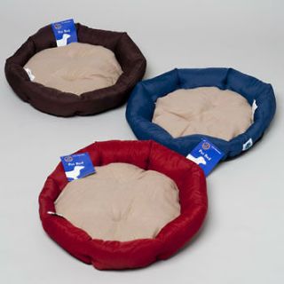 Bow Wow Solid Color Pet Bed Medium Fleece Dog Pet Bed 19 Round Red 