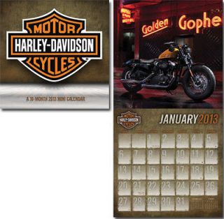 Harley Davidson 7 x 7 Mini 2013 Wall Calendar