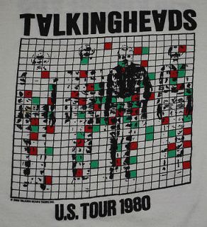 VINTAGE THE TALKING HEADS US TOUR 80 T  SHIRT 1980 1980S XL ORIGINAL 