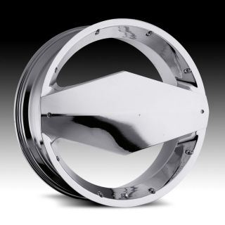 22 inch Vision Morgana Chrome Wheels Rims 5x110 +32