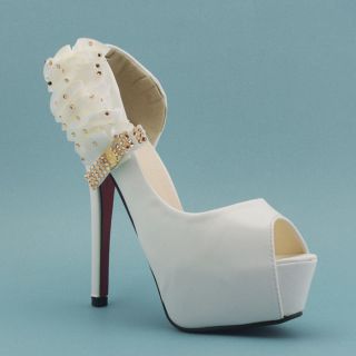 white lace wedding shoes in Womens Shoes