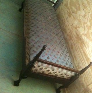   Mahogany Ball & Claw Foot Iron Springs Slatted Day Bed 12 Pix 4 Size