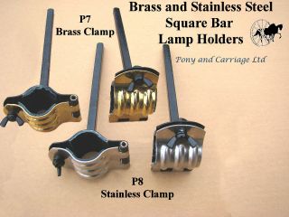 Horse Carriage Coach Lamp Holders Brackets Brass Or Stainless Style 