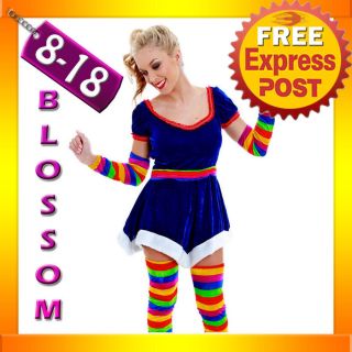 G23 Ladies Rainbow Brite Hero 80s Fancy Dress Up Party Halloween 