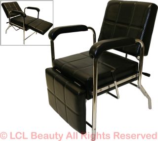 Honey Wood Adjustable Shampoo Chair with Leg Rest Beauty Barber Salon 