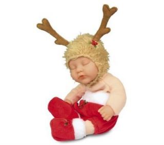 NEW Anne Geddes REINDEER Christmas HOLIDAY DOLL in Egg Rare HTF Gift 